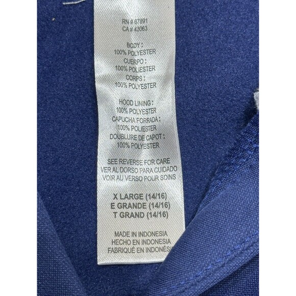 Tampa Bay Lightning NHL Hoodie Long Sleeve Fleece Sweatshirt Size XL 14/16 NWT - Picture 7 of 9